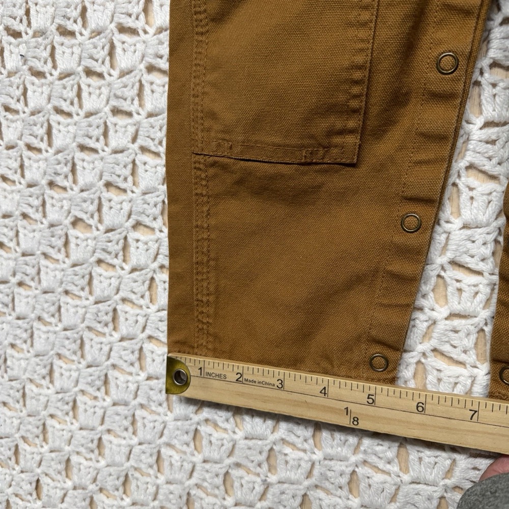 Carhartt Overalls Baby Sz 18 Monts Brown Duck Canvas Workwear Bibs Double Knee - Picture 7 of 9